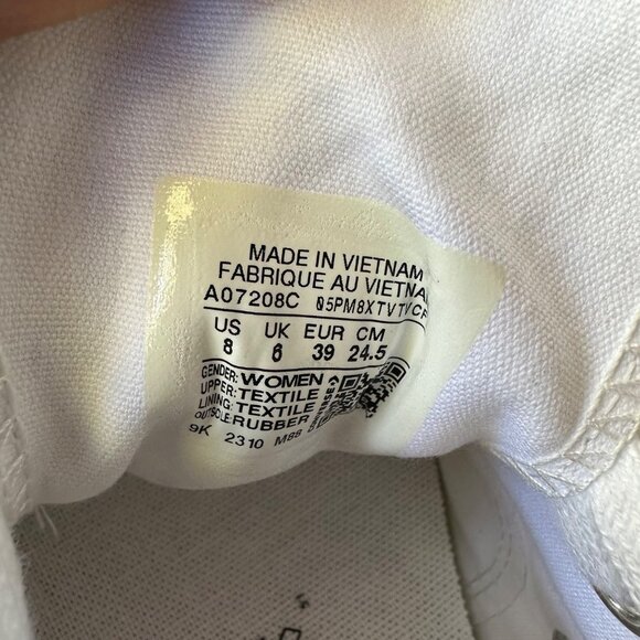 ⭐Rare Converse Chuck 70 Stud Low Edge 8 Women Shoes Sneakers White Punk A07208C⭐ - Picture 14 of 14